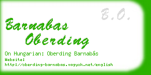 barnabas oberding business card